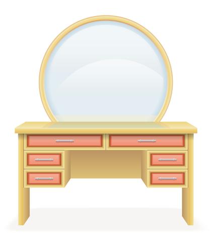 fåfänga bord moderna möbler vektor illustration