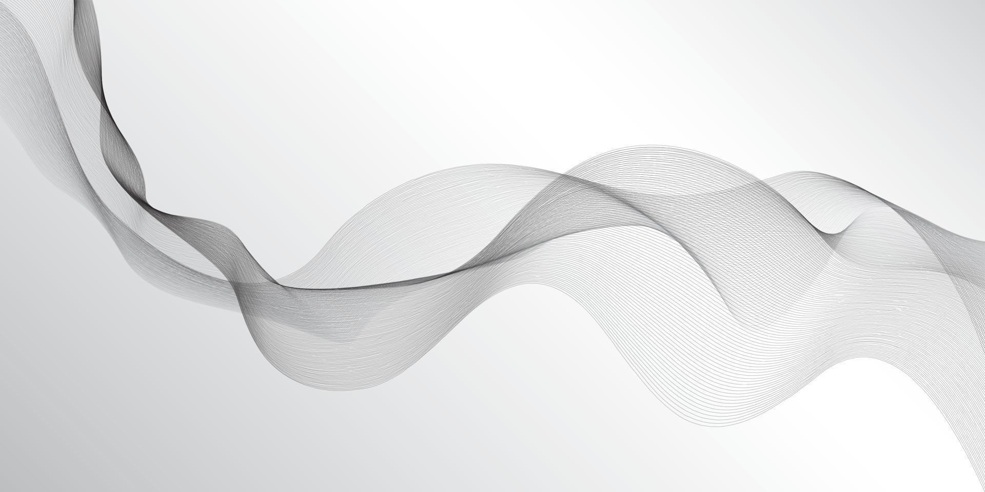 abstraktes Wellenelement auf grauem Hintergrund. Vektor-Illustration. vektor