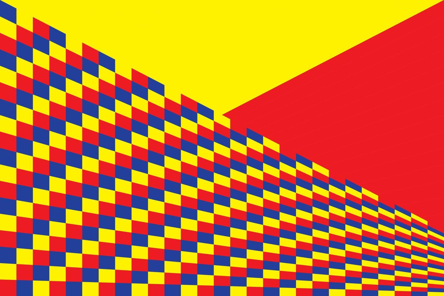 primära färger bakgrund, blå, röd och gul med geometrisk form. vektor illustration.