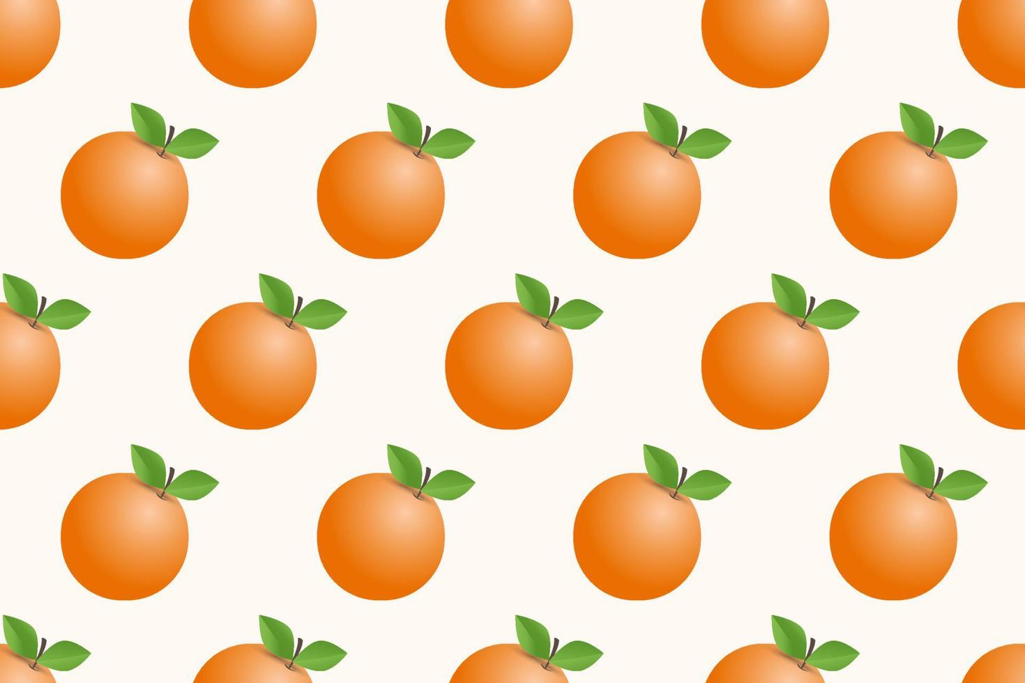 Hand gezeichnetes nahtloses Musterdesign der orange Frucht vektor