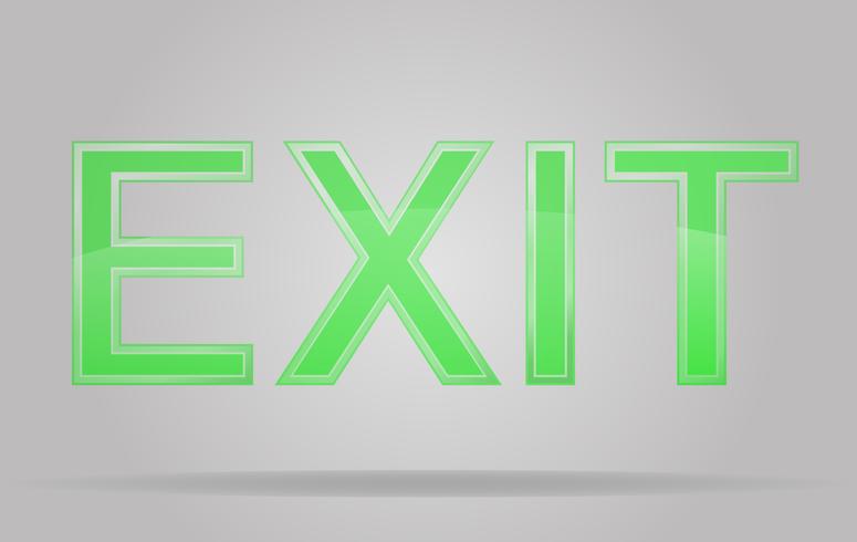 transparent skylt exit vektor illustration