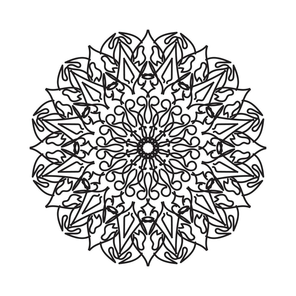 handgezeichnetes Mandala. Dekoration in ethnisch orientalischem Gekritzelornament vektor