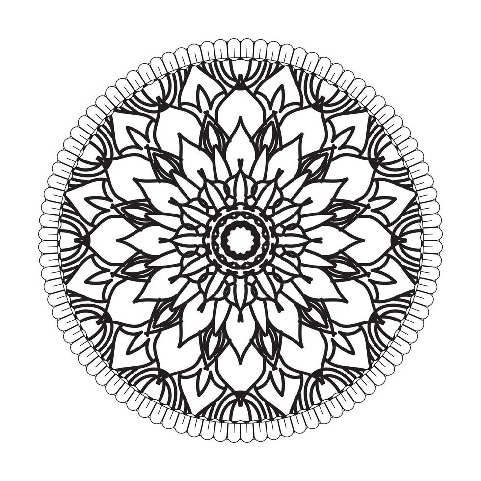 cirkulärt mönster i form av mandala med blomma för henna mandala tatuering dekoration vektor