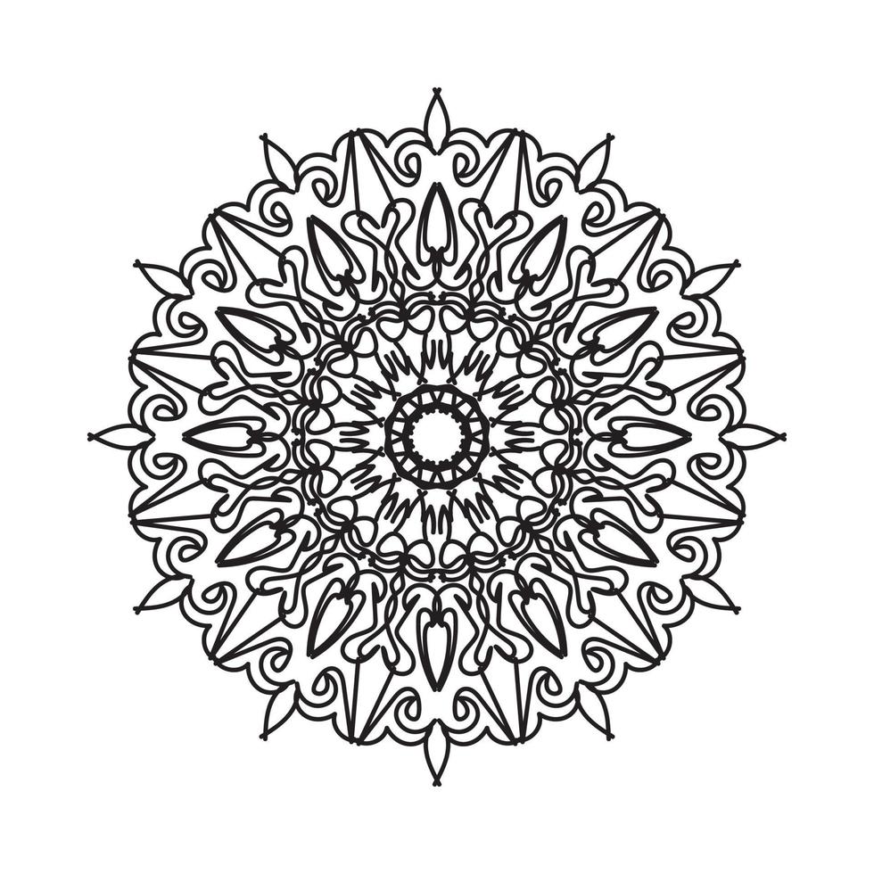 handgezeichnetes Mandala. Dekoration in ethnisch orientalischem Gekritzelornament vektor