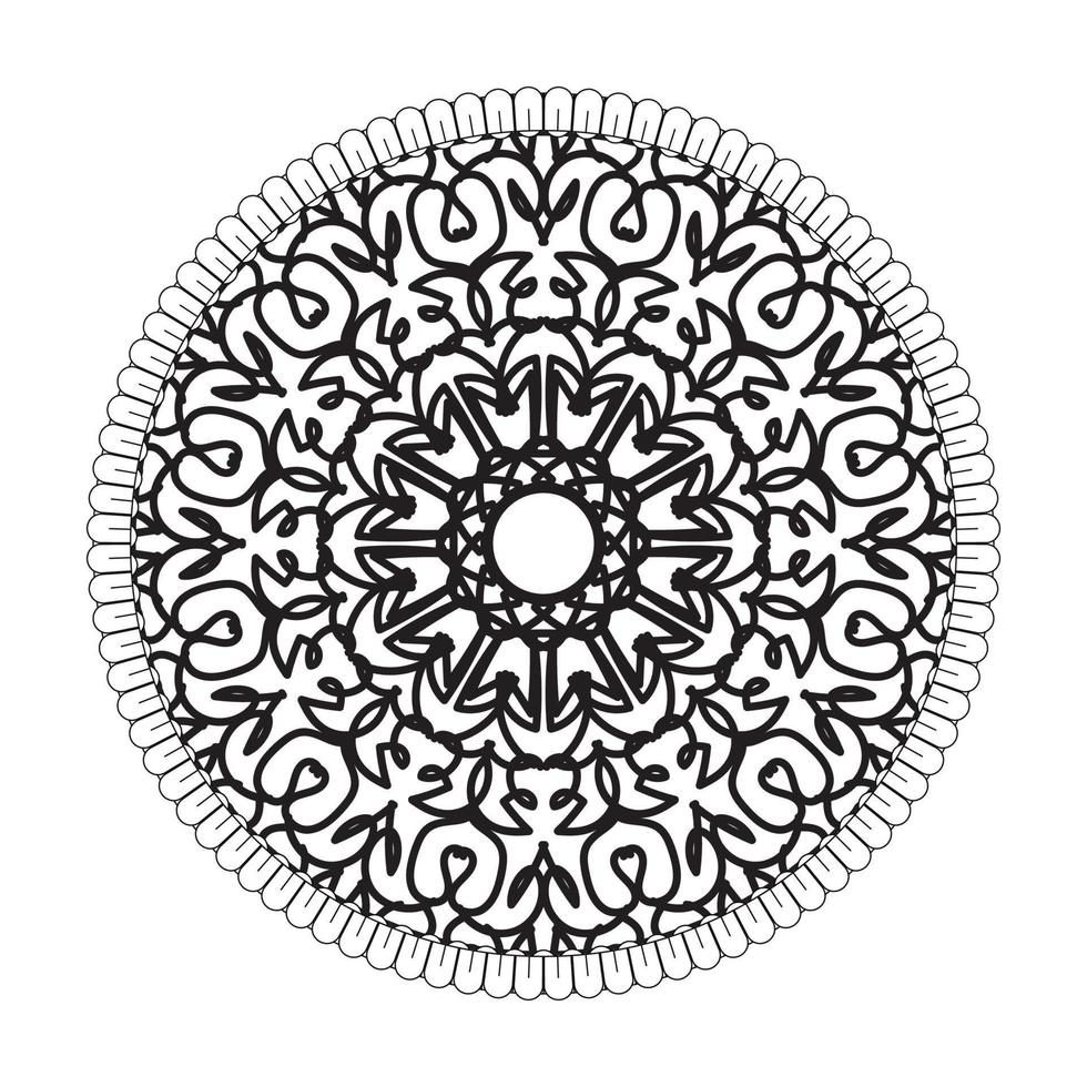 cirkulärt mönster i form av mandala med blomma för henna mandala tatuering dekoration vektor