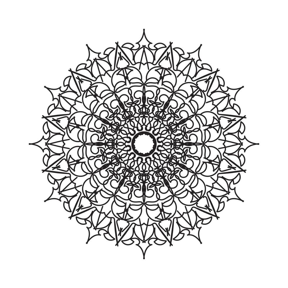 handritad mandala. dekoration i etniska orientaliska doodle prydnad vektor