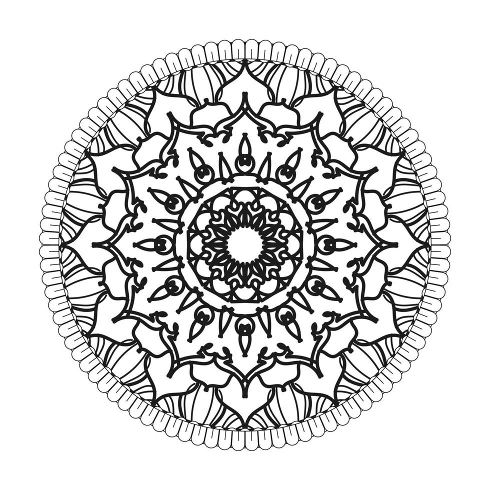 cirkulärt mönster i form av mandala med blomma för henna mandala tatuering dekoration vektor