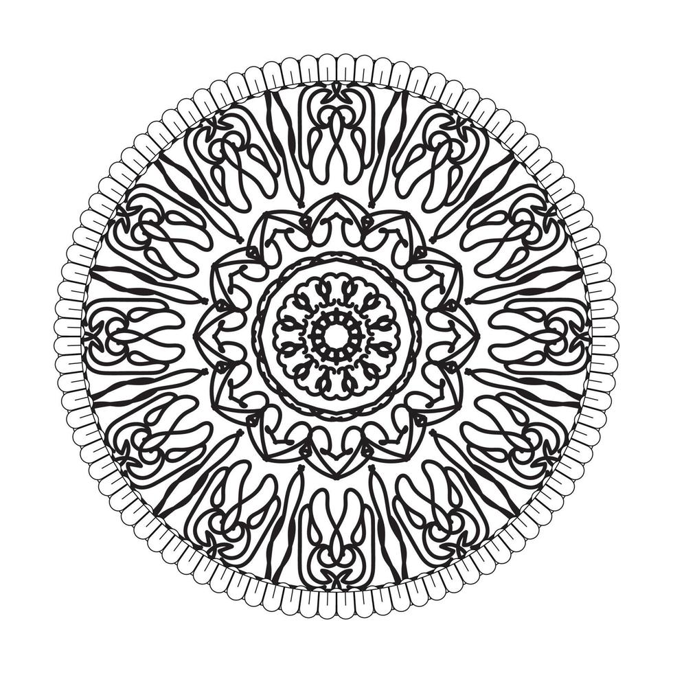 cirkulärt mönster i form av mandala med blomma för henna mandala tatuering dekoration vektor