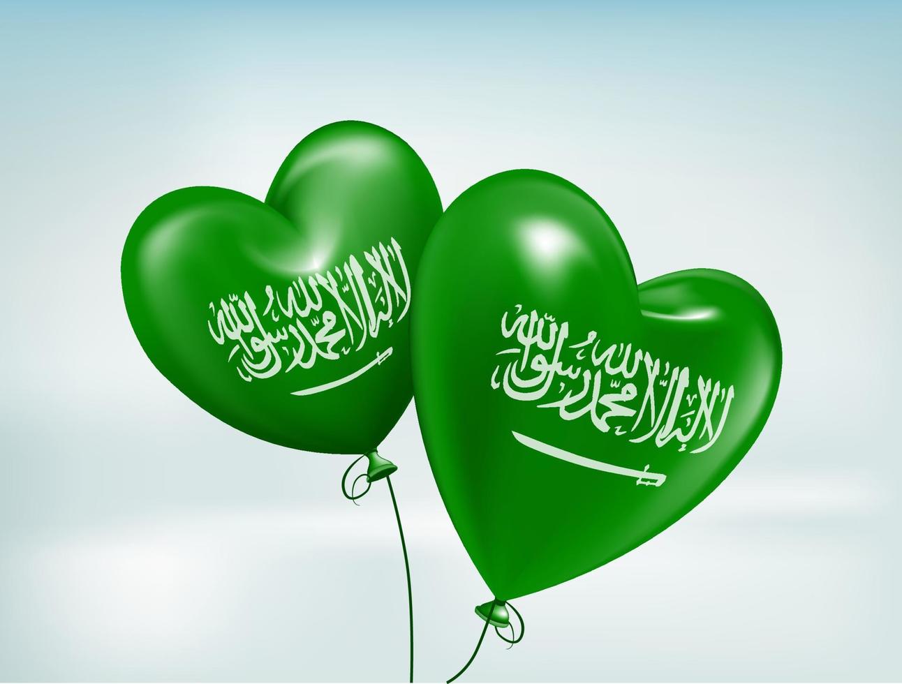 älskar Saudiarabien hjärtan flagga. 3D vektorillustration vektor