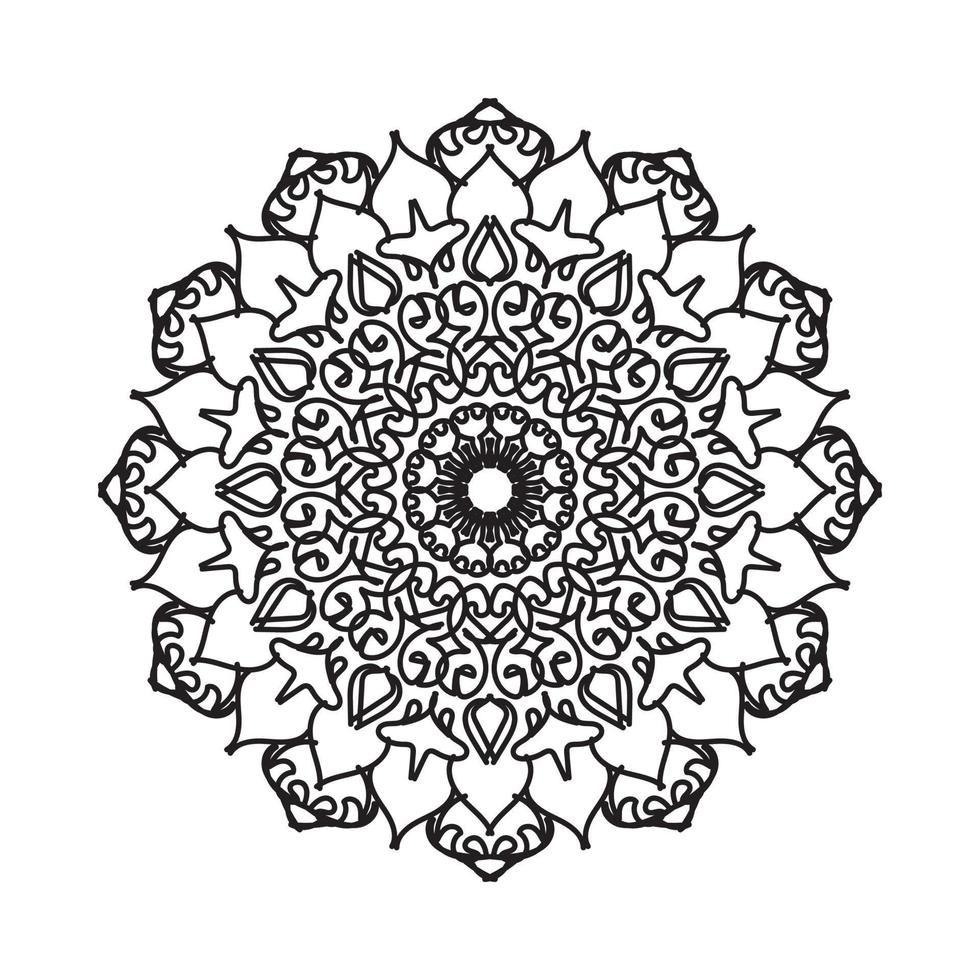 handgezeichnetes Mandala. Dekoration in ethnisch orientalischem Gekritzelornament vektor