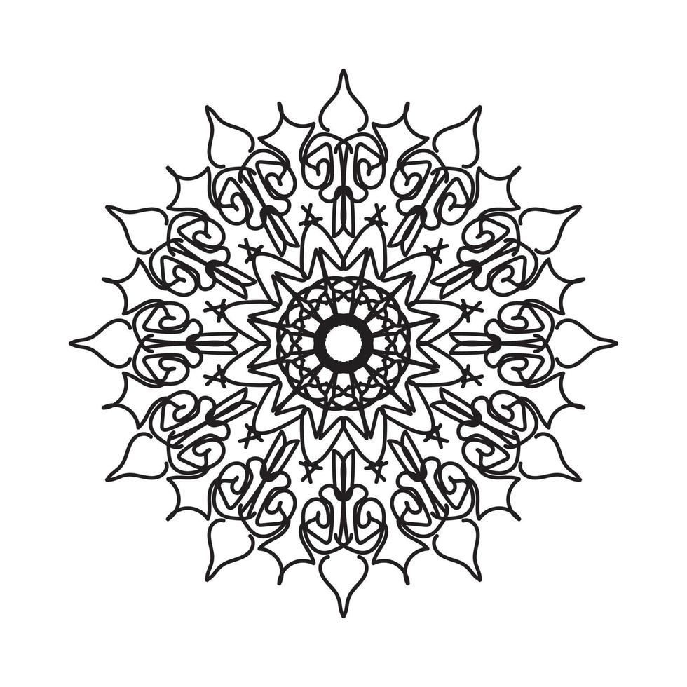 handgezeichnetes Mandala. Dekoration in ethnisch orientalischem Gekritzelornament vektor