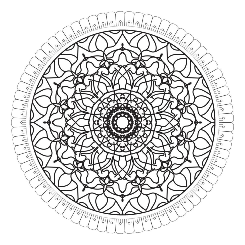 cirkulärt mönster i form av mandala med blomma för henna mandala tatuering dekoration vektor