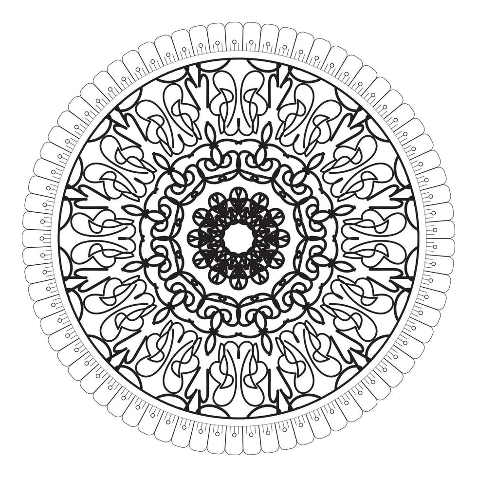 cirkulärt mönster i form av mandala med blomma för henna mandala tatuering dekoration vektor