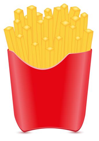 Pommes frites Kartoffel-Vektor-Illustration vektor