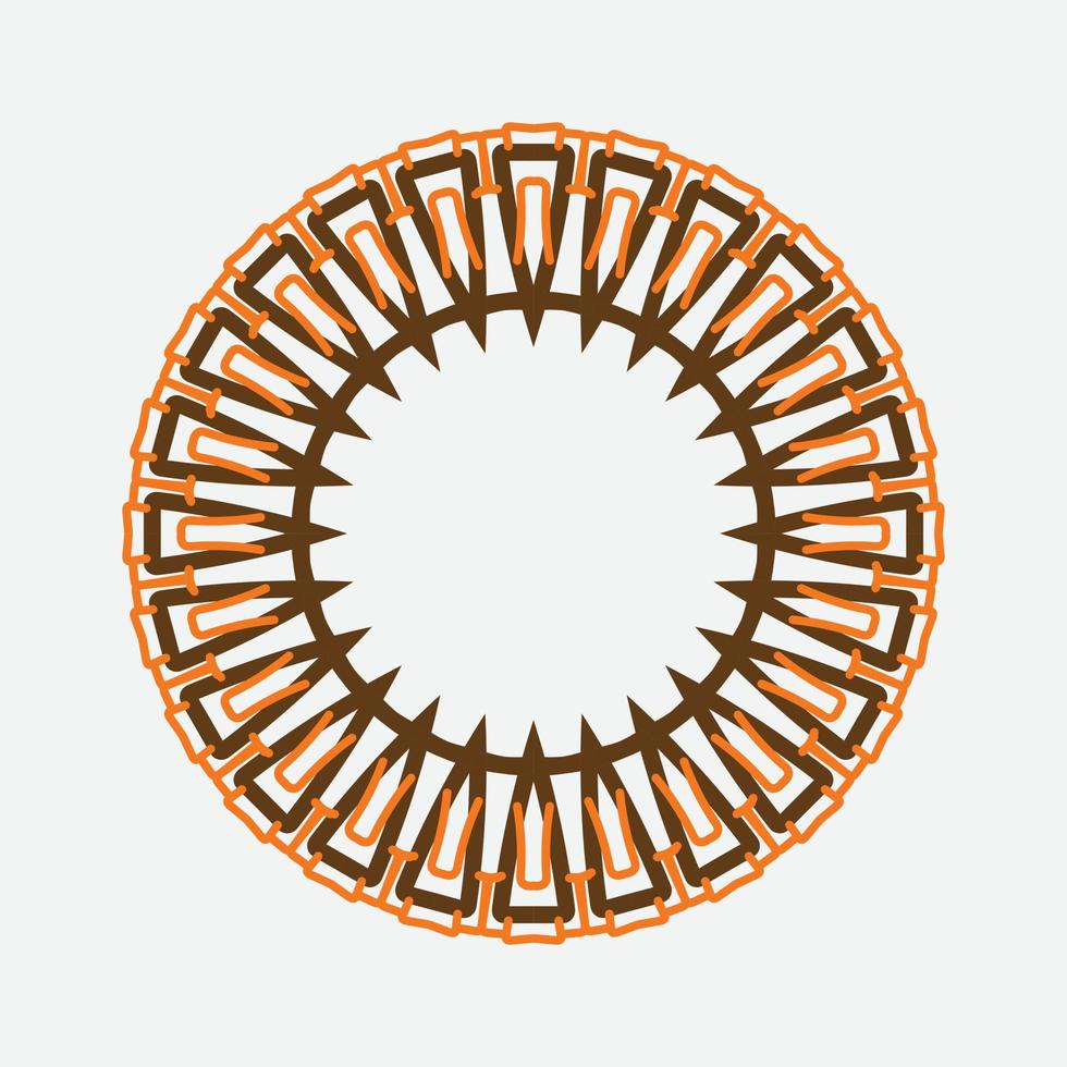 traditionell mandala. dekorativ rund prydnad. isolerad på vit bakgrund. arabiska, indiska, ottomanska motiv. för kort, inbjudningar, t-shirts. vektor färg illustration.