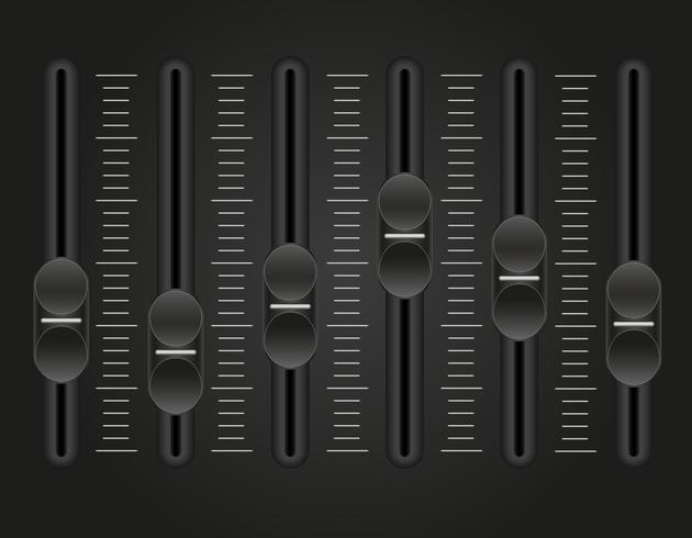 panel konsol ljud mixer vektor illustration