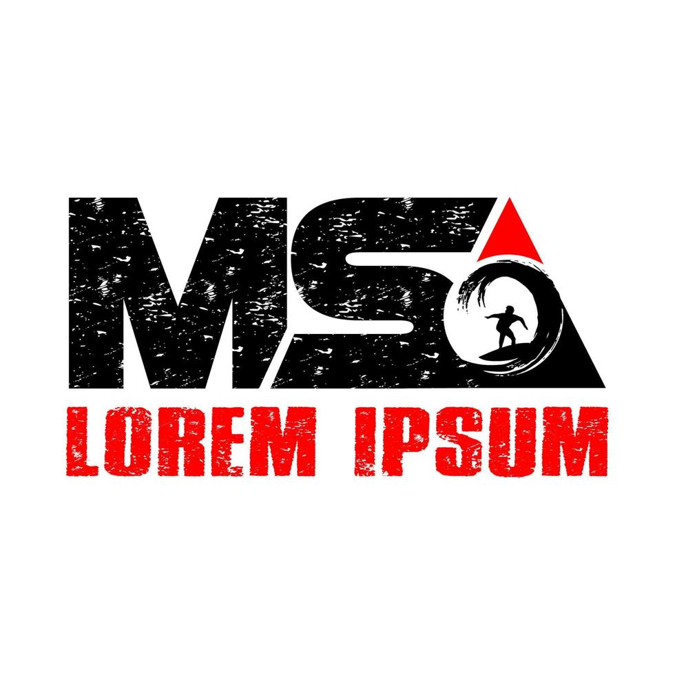 moderna, kreativa och abstrakta bokstäver monogram logotyp msa vektor