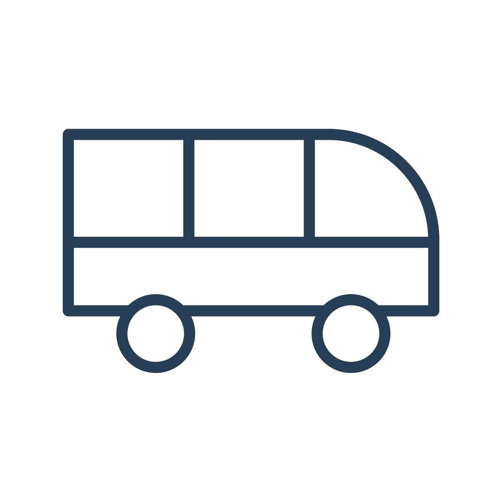 buss vektor ikon linje för webb, presentation, logotyp, ikon symbol.