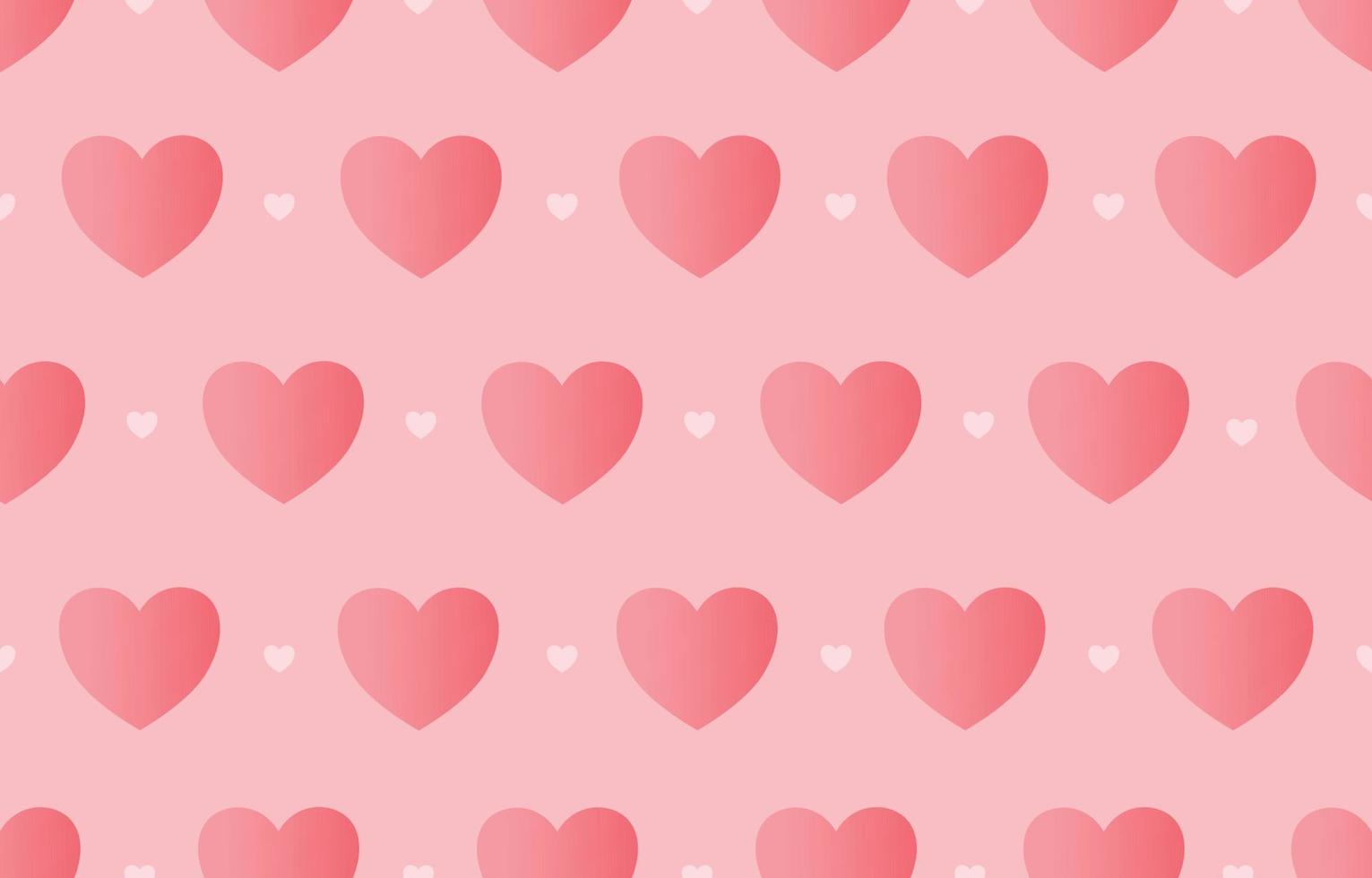 sömlöst mönster alla hjärtans dag bakgrund med rosa hjärtan söt design som används för tryck, tapeter, dekoration, tyg, textil vektorillustration vektor