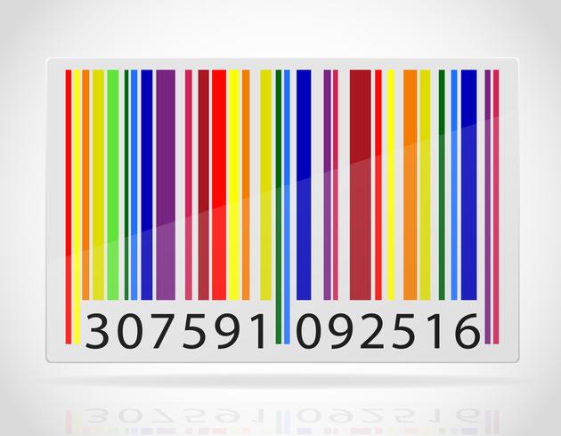 mehrfarbige Barcode-Vektor-Illustration vektor