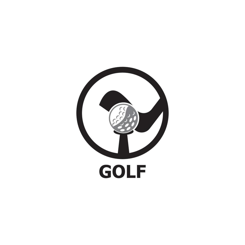 Golfsymbol und Symbolvektorvorlage vektor