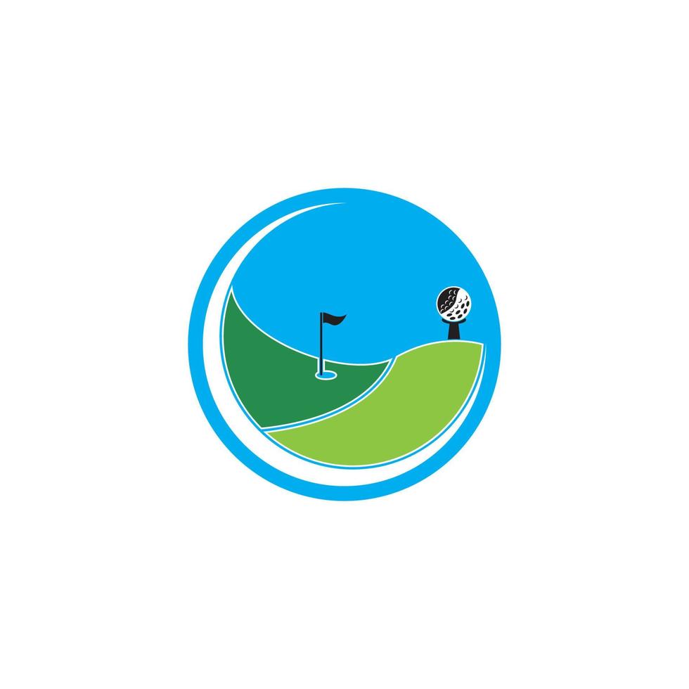 Golfsymbol und Symbolvektorvorlage vektor