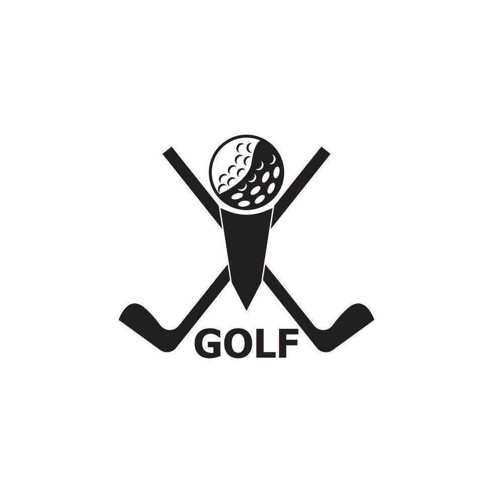 Golfsymbol und Symbolvektorvorlage vektor