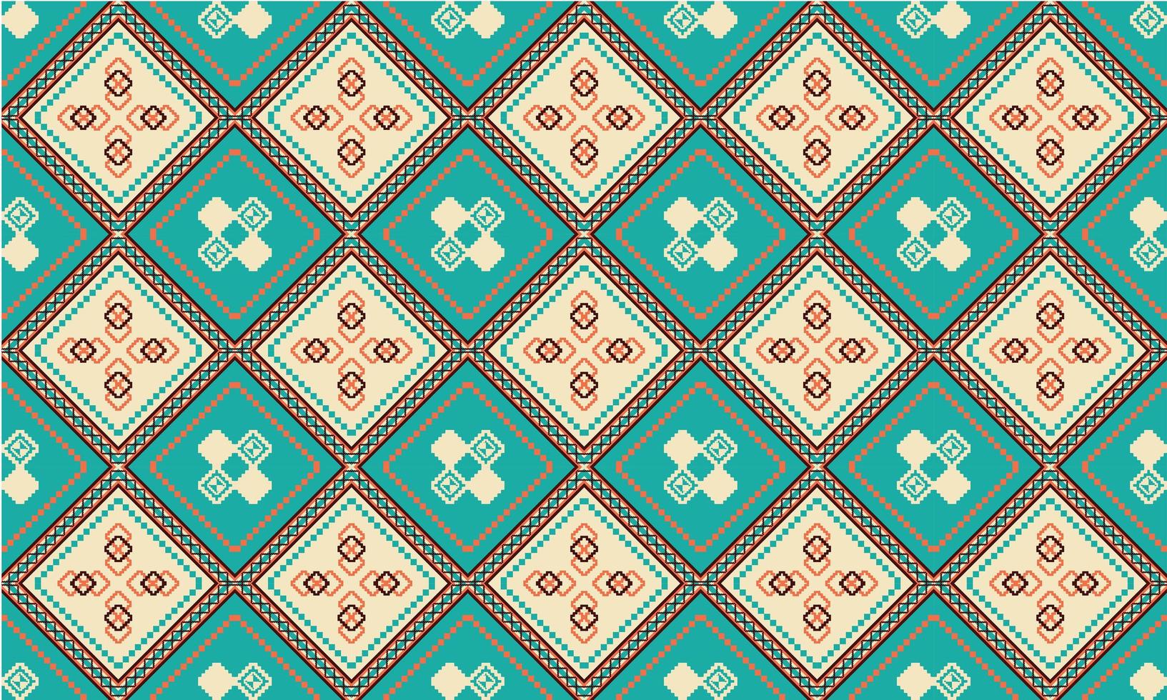 geometriska etniska orientaliska sömlösa mönster traditionell design för bakgrund, matta, tapeter, kläder, inslagning, batik, tyg, vektor illustration.broderi stil.
