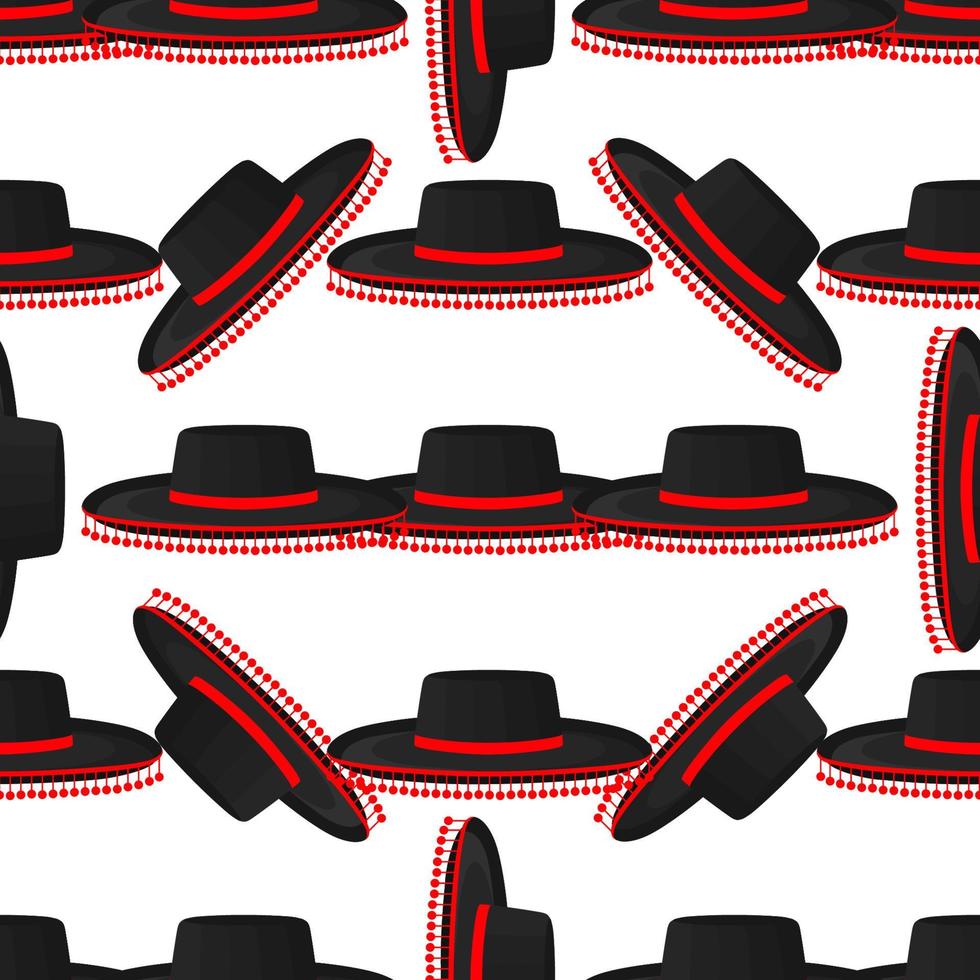 Illustration zum Thema Muster mexikanische Hüte Sombrero vektor