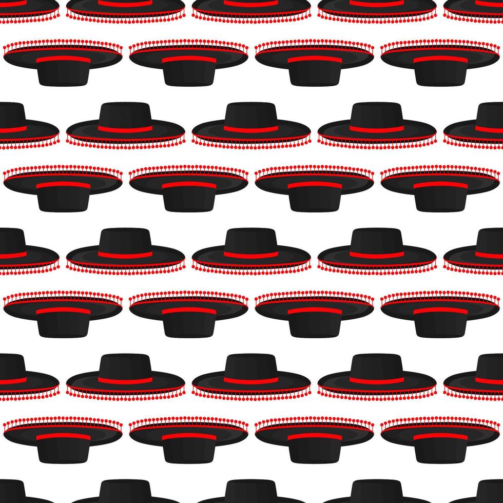 illustration på tema mönster mexikanska hattar sombrero vektor