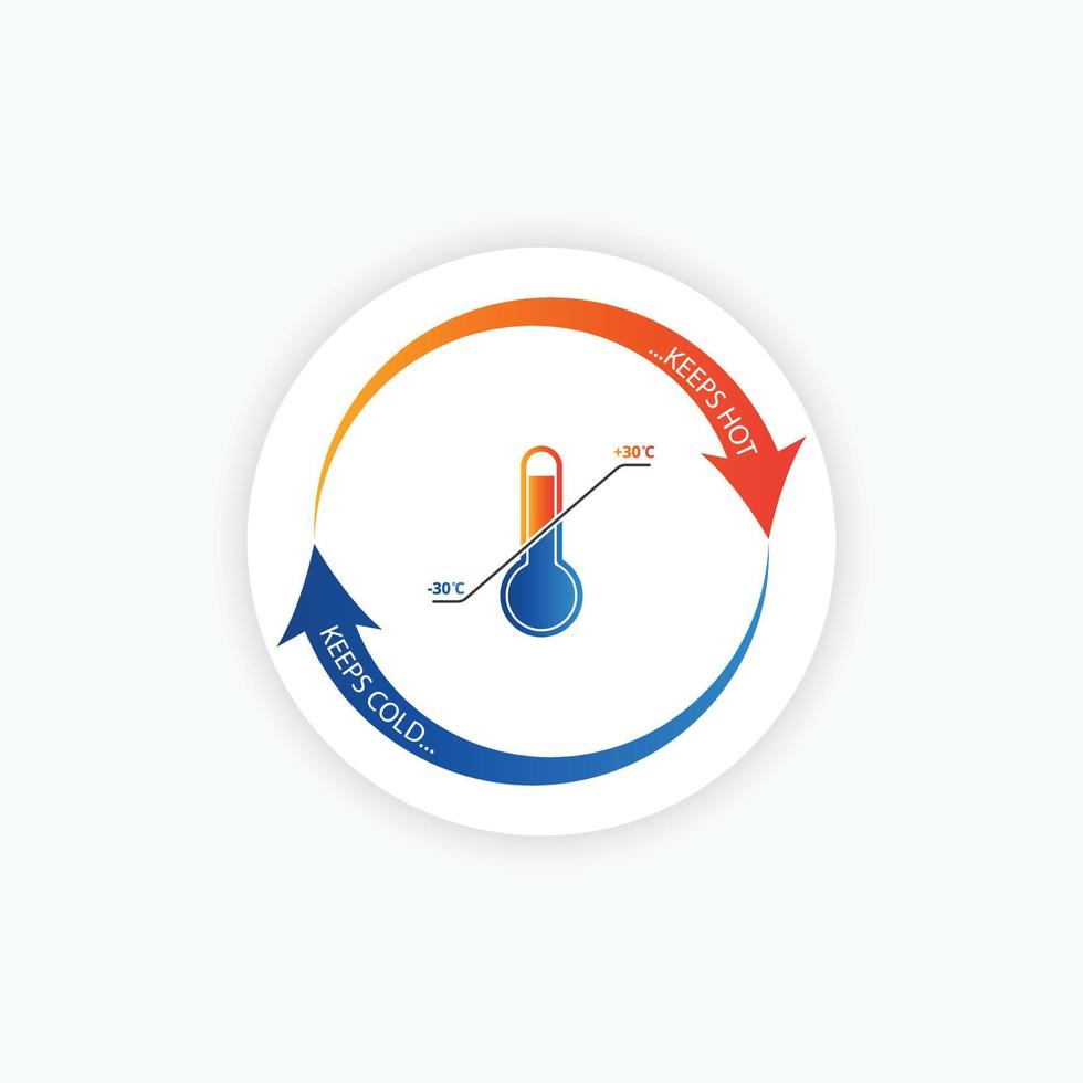 klimaregler regler. Temperaturregler. Thermostat- und Thermometersymbol. Vektor-Illustration vektor