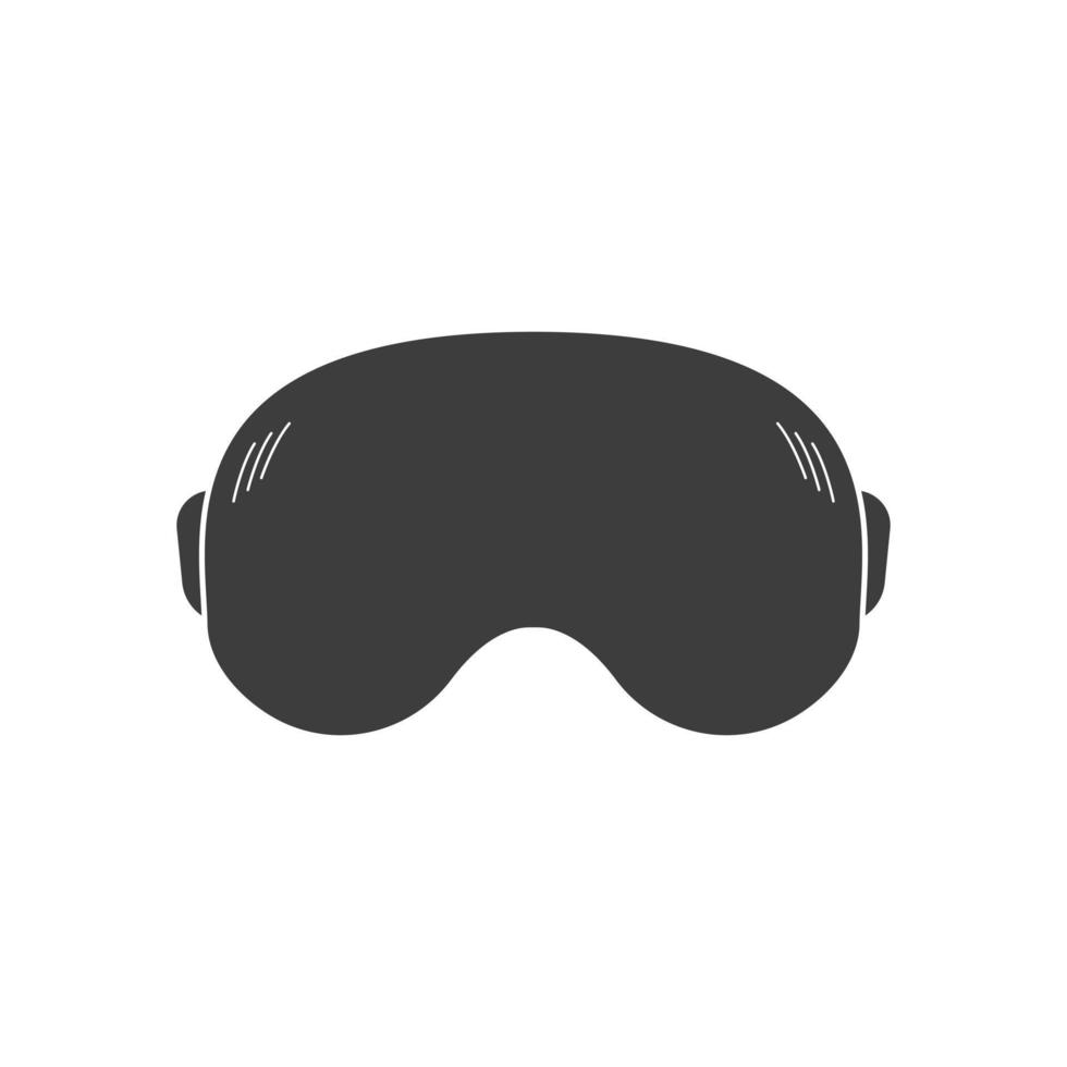 Kopfhörer der virtuellen Realität. VR-Brille flach Symbol. VR-Brille für Computerspiele. Vektor