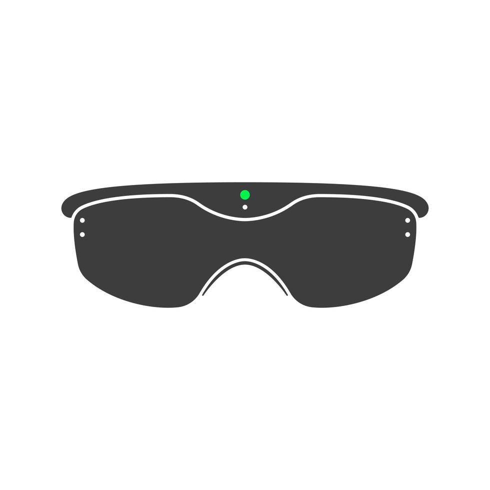 vr glasögon platt ikon. headset för virtuell verklighet. vr goggles enhet för datorspel. vektor