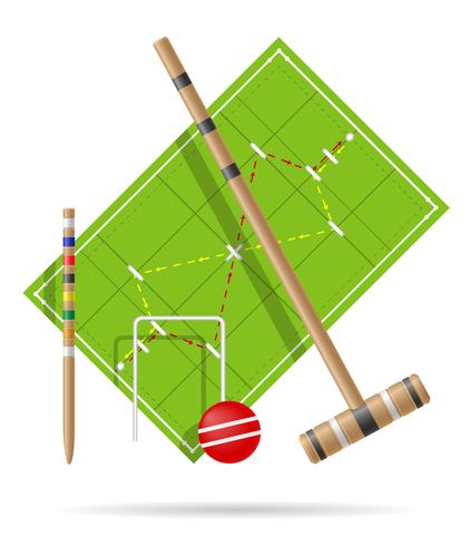 Spielplatz für Krocket-Vektor-Illustration vektor