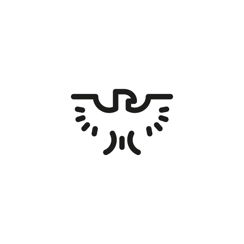 eagle line logotyp. vektor illustration