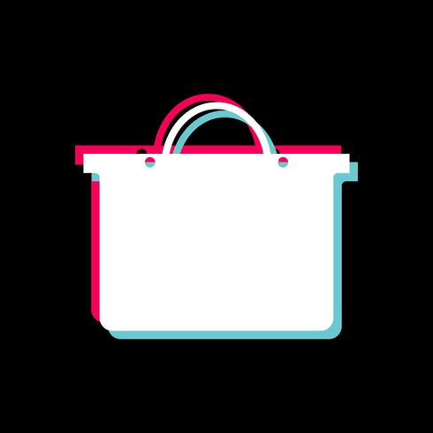 Einkaufstasche Icon Design vektor
