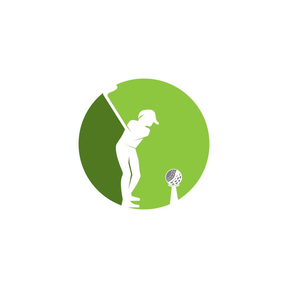 Golfsymbol und Symbolvektorvorlage vektor