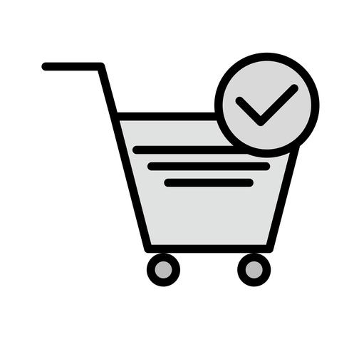 Verifizierte Cart Items Icon Design vektor