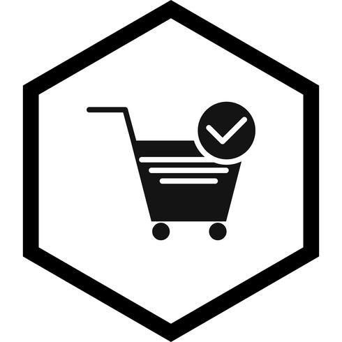 Verifizierte Cart Items Icon Design vektor