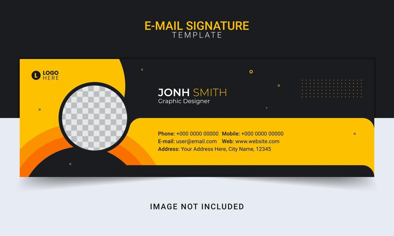 moderne E-Mail-Fußzeilenvorlage oder geschäftliches E-Mail-Signaturdesign vektor