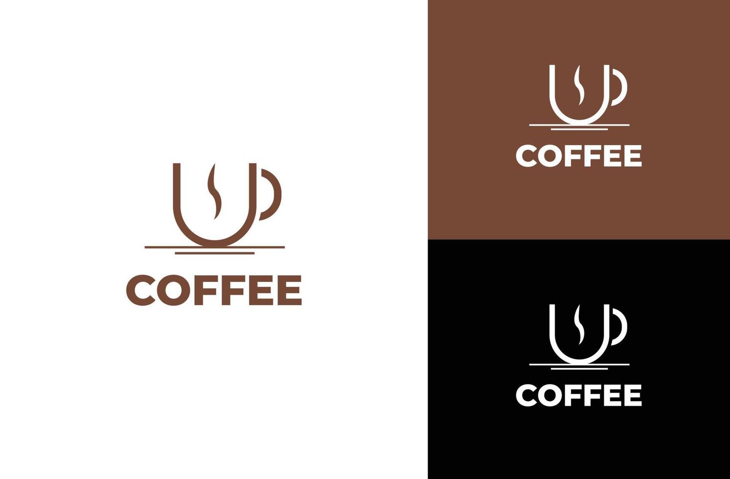 Das Coffeeshop-Vektorlogo ist ein modernes und attraktives Vorlagendesign, das für Ihr Unternehmen, Ihr Café oder Ihr Kaffeeunternehmen geeignet ist. vektor