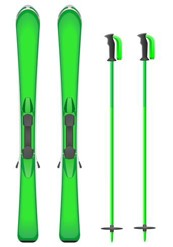 grüne Skisbergvektorillustration vektor