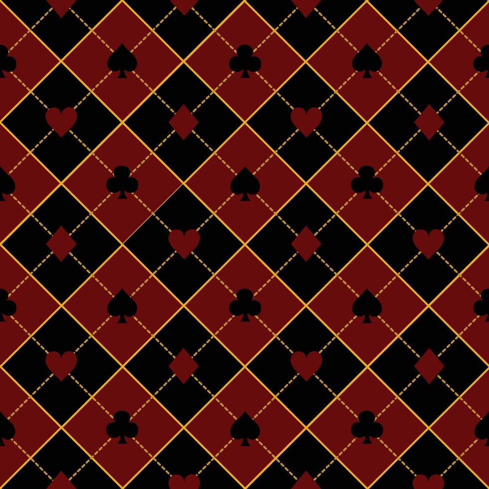 kort passar kunglig röd svart diamant bakgrund vektor