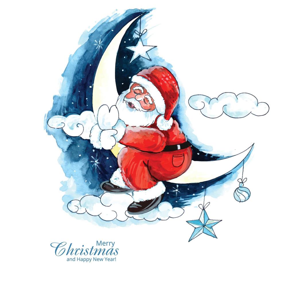 schöner Weihnachtsweihnachtsmann-Feiertagskartenhintergrund vektor