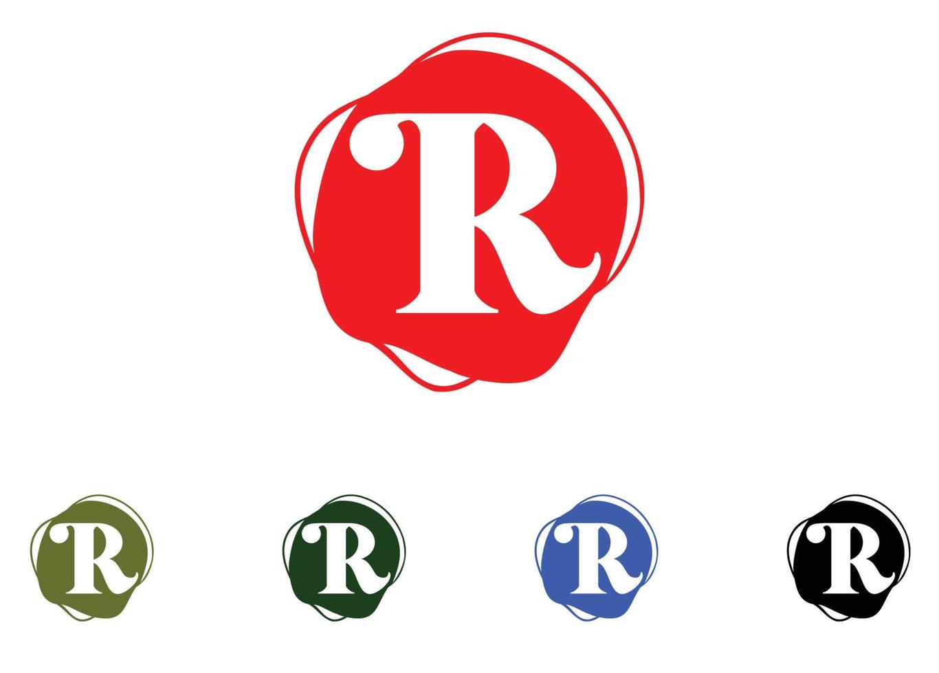 r-Brief-Logo und Symbol-Design-Vorlage vektor