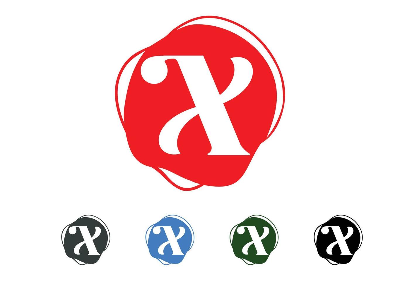 x bokstav logotyp och ikon designmall vektor