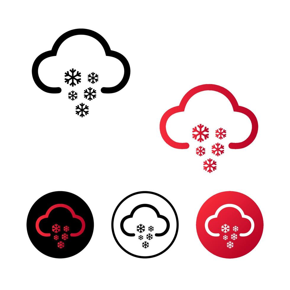 abstrakt moln snö ikonen illustration vektor