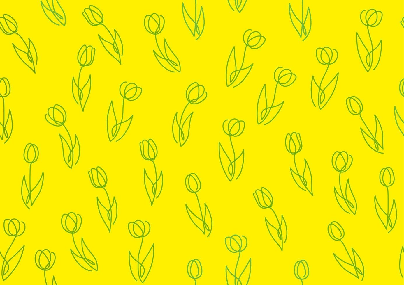 nahtlose Frühling Hintergrund-Vektor-Illustration mit einfachen Tulpe Strichzeichnungsmuster. horizontal und vertikal wiederholbar. vektor