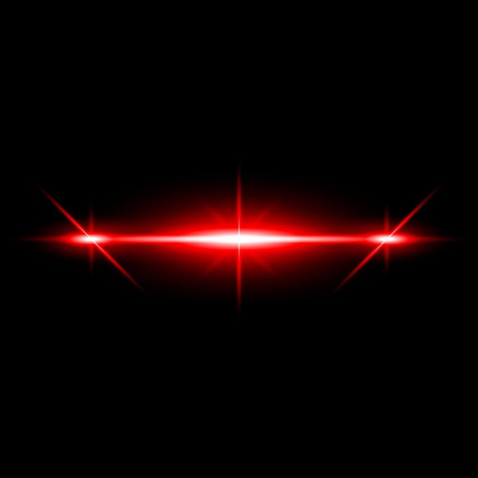 Lens Flare Red Glow Lichtstrahleffekt beleuchtet vektor