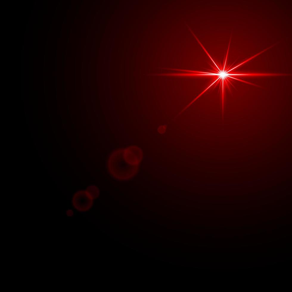 lins flare rött ljus effekt glöd upplyst vektor